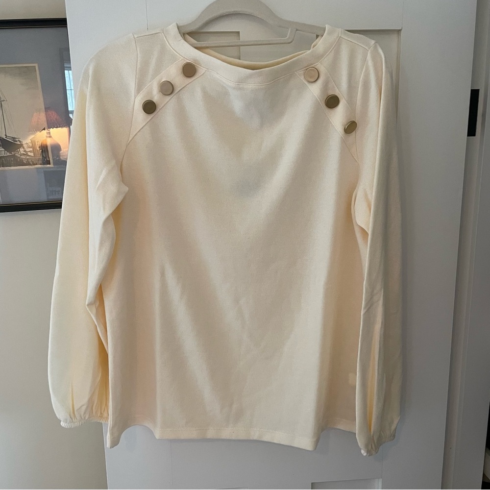 ELOQUII Elememts Cream lightweight sweater NWT size 14/16